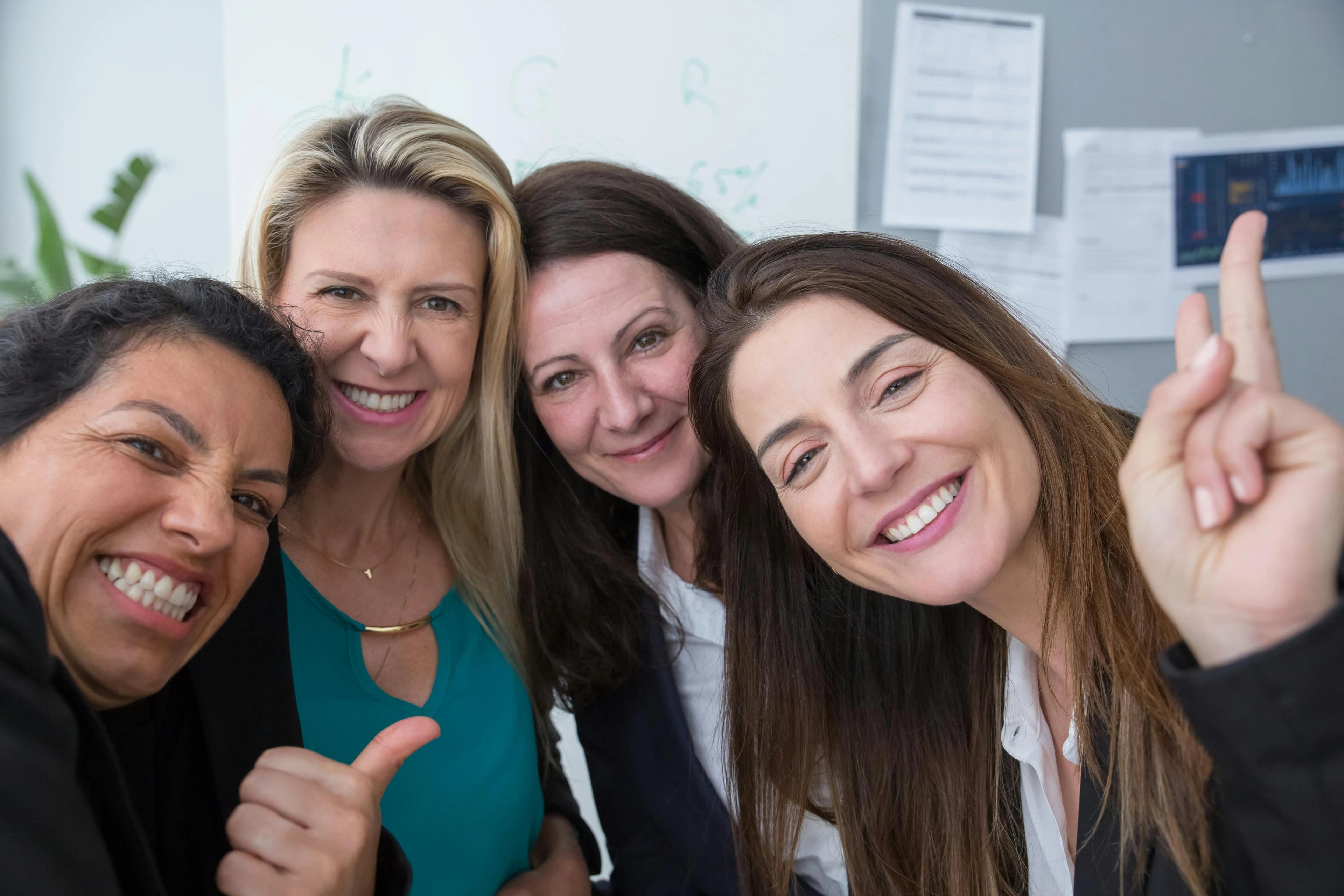 Professionals collaborating in a modern office setting